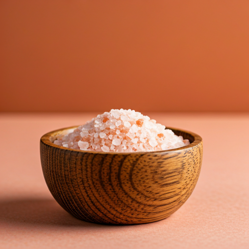 Fine Pink Salt in a wooden bowl