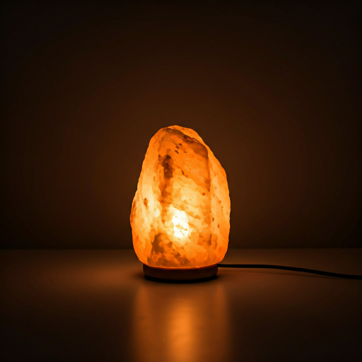 Social post showing salt lamp decor